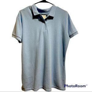 1~Gildan Dry Blend Polo Shirt School Uniform Large 35%Cotton & 65%Polyester